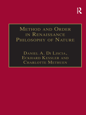 cover image of Method and Order in Renaissance Philosophy of Nature